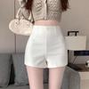 Женские белые облегающие летние шорты 2025 года - небольшие эластичные повседневные шорты в стиле горячей девушки