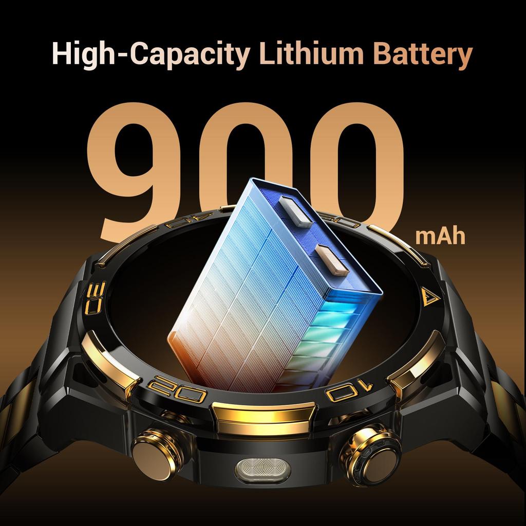 Blackview W90 Pro AI Защищенные умные часы со встроенным ChatGPT | 1,43" AMOLED-экран 100+ спортивных режимов GPS + Компас Bluetooth-звонки Аккумулятор 900 мАч