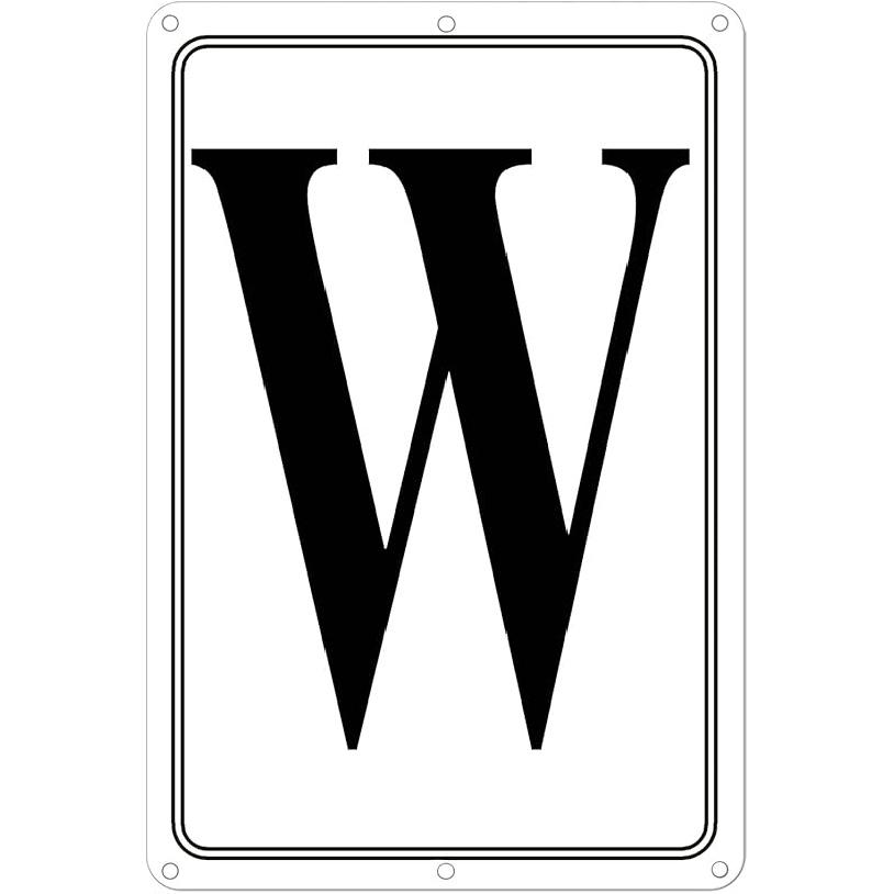 Премиальная алюминиевая буквенная табличка A - 12" X 8" Табличка для парковочного места, Большая металлическая буква для пола, Дока, Площадки, Прохода, Поля, Для наружного использования, Устойчивая к погодным условиям,