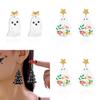 Halloween Ghost Charm Earrings With Cartoon Motif In Acrylic For Female Fashion Accessory
