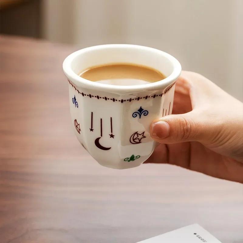170/250 мл керамические чашки креативные эспрессо чашки художественный цветочный узор антиожоговые кофейные кружки домашние ручные чашки для капучино подарки