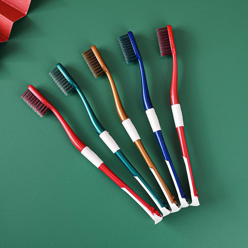 8 зубных щеток для взрослых с мягкой щетиной и очистителем языка — модное решение «два в одном» для пар