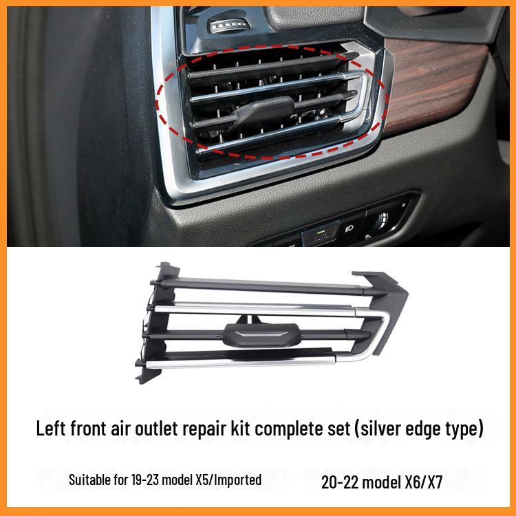 BMW X5/X6/X7 G05/G06/G07 Center Console Air Outlet Repair Kit - Silver Edge Style