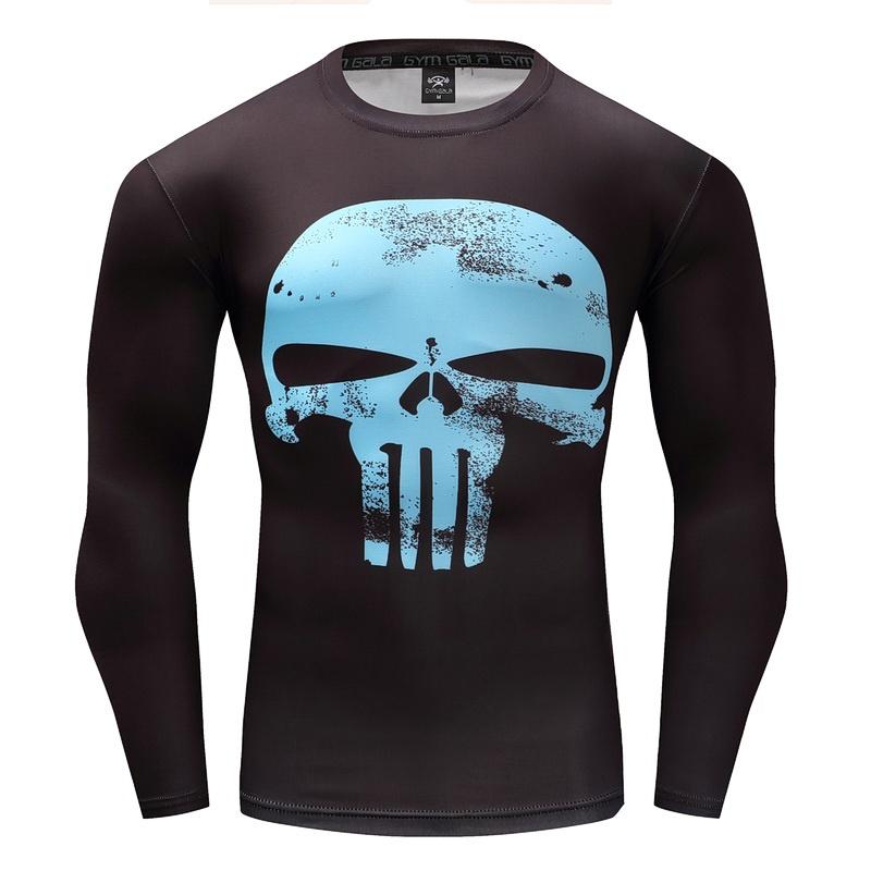 Stylish And Comfortable Men T-shirt Long Sleeve Super Hero Compression Sport 3d Fitness Cycling Shirt