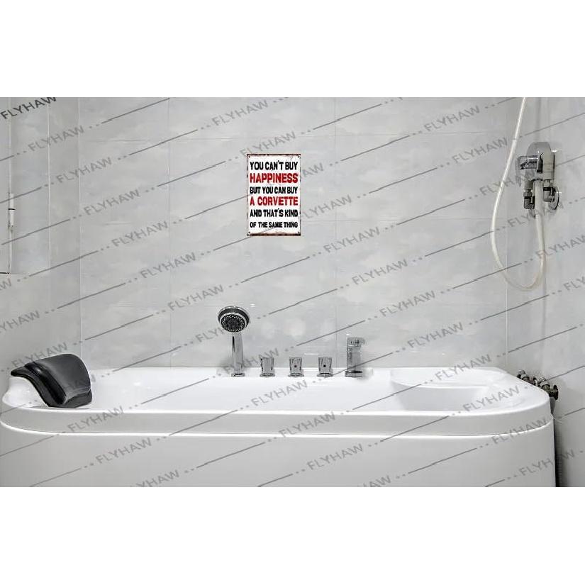Retro Wall Decor You Can't Buy Happiness But You Can Buy a Poster Creative Aluminum Plates Printed Metal Tin Sign for Cafe Restaurant Bedroom Home