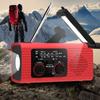 High Quality Solar Power Emergency Radio USB Charger SOS Alarm Hand-cranked Radio Plastic FM AM LED Flashlight Hiking