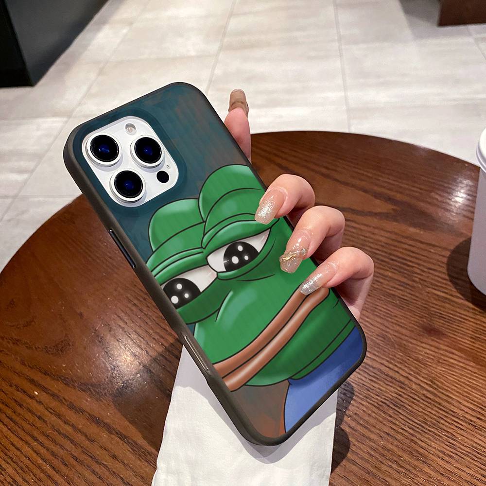 Интернет-мем Пепе Лягушонок Грустный Чехол для Телефона для IPhone 17 16 15 14 Plus 11 12 13 Pro Max Ударопрочная Защита Мягкая Задняя Крышка