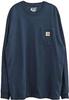 Длинный рукав, длинный карман T Workwear свободный крой K126 темно-синий S [Carhartt] Футболка мужская [Товар]