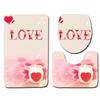 Romantic Dream Valentine'S Day Bathroom Toilet Floor Mat 3-Piece Set