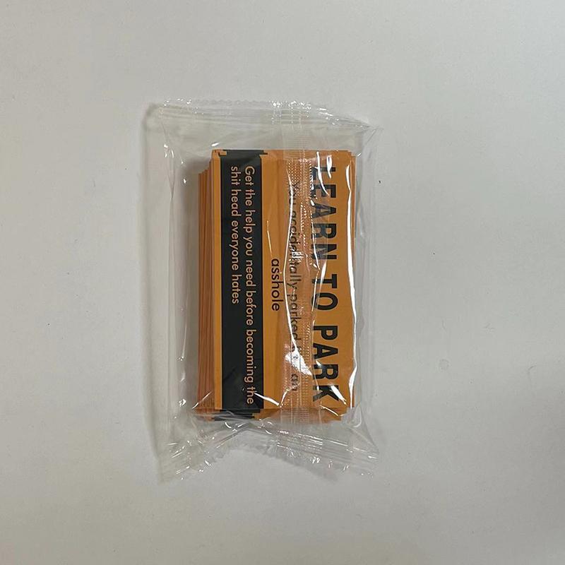 50 шт. карточек с плохой парковкой. Вы припарковались как идиот. Забавные картонные карточки с нарушением правил парковки с несколькими причинами нарушения.