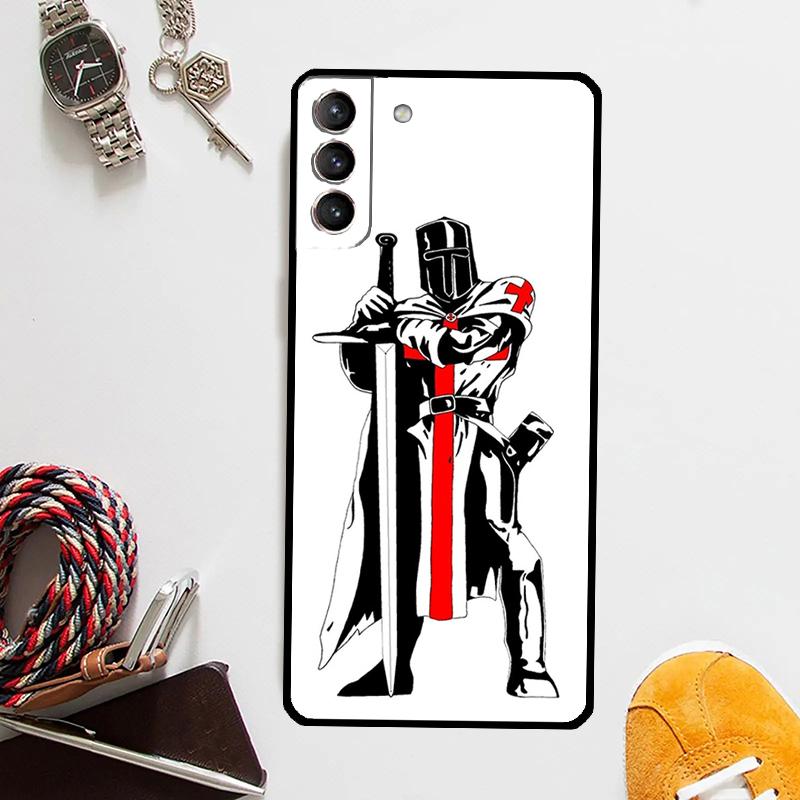 Christian Templar Knights Case For Samsung Galaxy S24 Ultra S20 S21 S22 S23 Plus S9 S10 S24 FE S25 Ultra Cover Coque