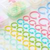 30pcs Box Storage Ring  Binding Ring Color Circle Loose Leaf Ring Color Random Loose-leaf Boxed Circle Binder Creativity 2023