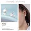 S925 Silver Snowflake Earrings Set: Elegant Week-Long Gift for Girlfriend