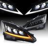 VLAND Lexus IS250 Headlight IS350 ISC ISF GSE20 USE20 Flowing Turn Signal All LED Headlamp Left and Right 2 Piece Set Clear FOR LEXUS IS250 HEADLIGHTS