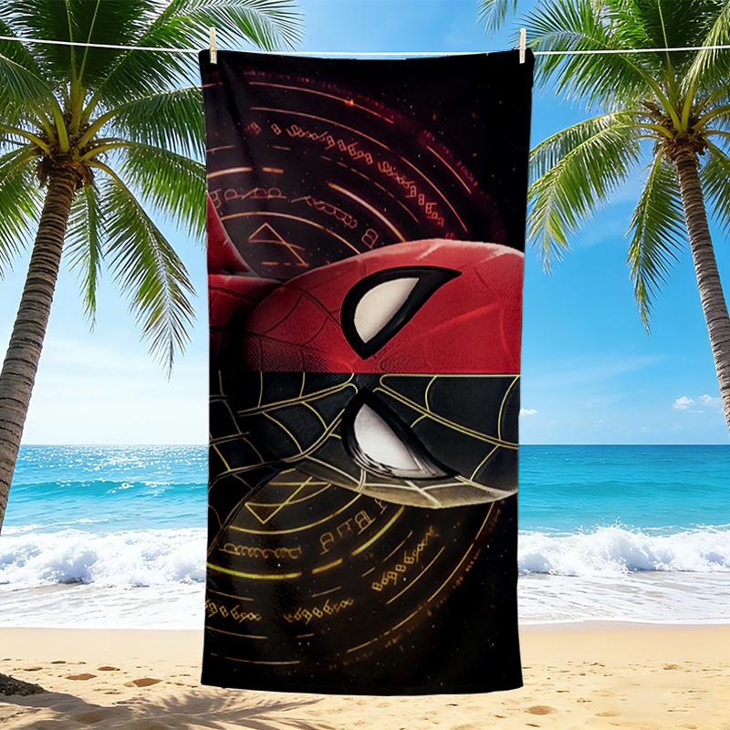 1Pc Spiderman Spiderverse Beach Towel, Quick Dry, Multi-Use for Beach Pool Gym Yoga Home Travel, Christmas, Halloween, Xmas Gift M928469