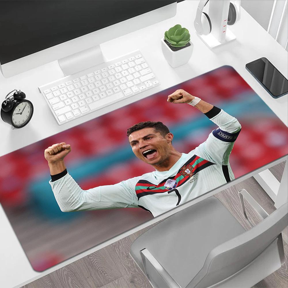 Cristiano Ronaldo Celebration Large Mouse Pad Keyboard Pad HD Print Desk Pad Non-Slip Rubber Base Perfect for Office Desktop Supplies School Home