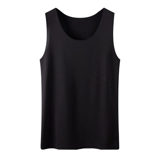 Women Bottoming Vest Ice Silk Seamless Sleeveless Pure Color Plus Size Stretchy Round Neck Dry Dry Cooling Camisole Summer Dating Office Vacation