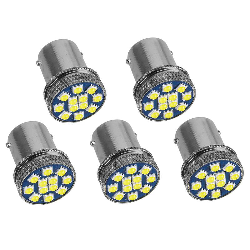 10 шт. Белые светодиодные лампы 12SMD BAY15D 1156 1157 7440 3157 T20 P21W для Дневных Ходовых Огней, Поворотников, Габаритных Огней Универсальные для Автомобиля Грузовика DC 24V