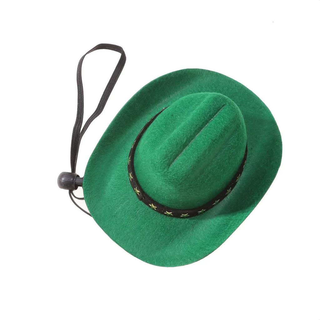 Одежда для собак и кошек Ковбойский стиль Звездная шляпа для питомца с подбородочным ремешком