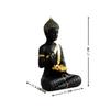 Статуя Будды из полистоуна, выставочный образец, идол с чайной свечой для домашнего декора и гостиной, уникальные выставочные образцы 1 фото (черный)