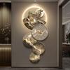 Настенные часы с изображением девяти рыб для прихожей 2025 Новый Модель Светодиодные Цифровые Часы Часы Коридор Настенные Часы Кварцевые Часы Украшение Комнаты