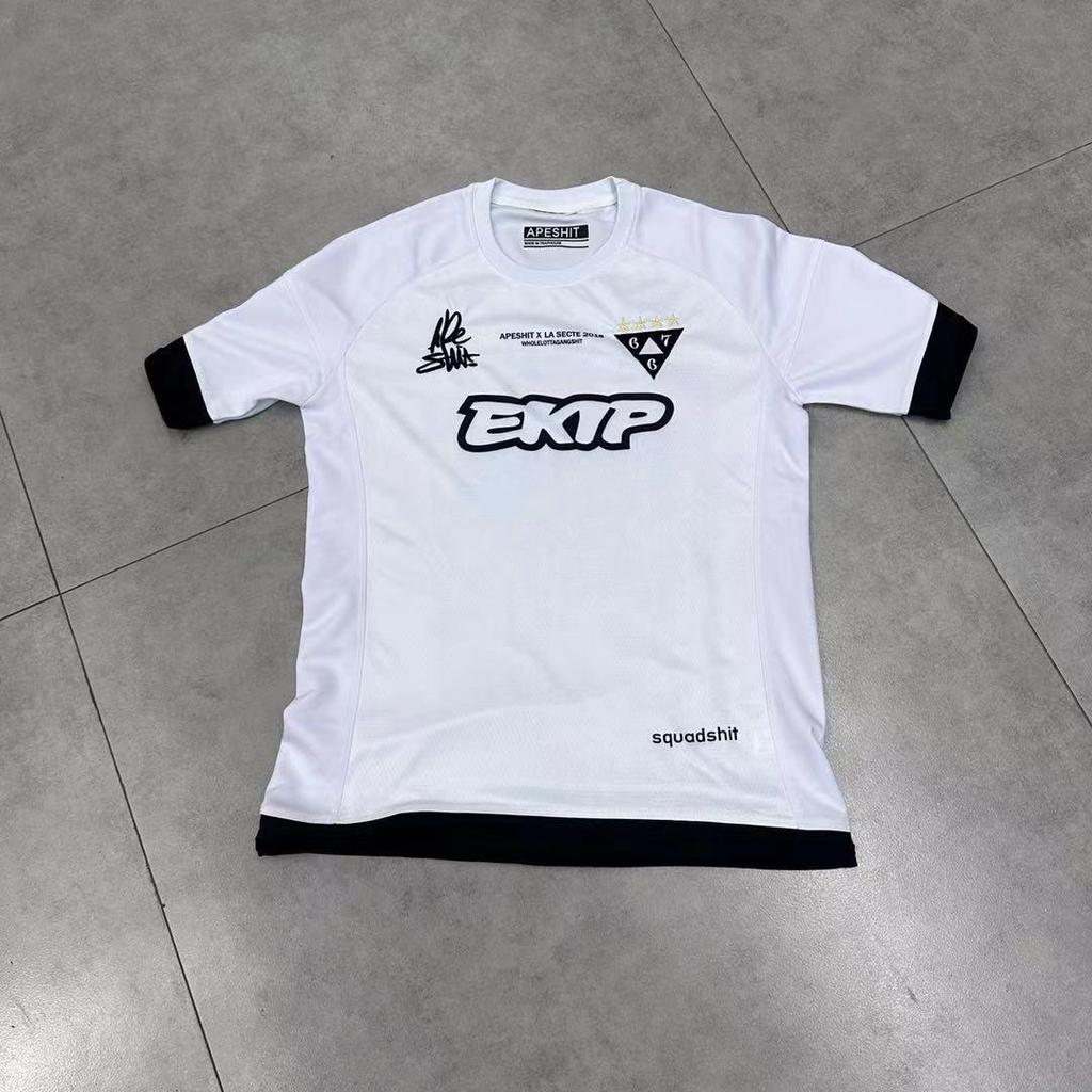 Футболка из джерси с вышивкой Apeshit Hip-Hop Street Fashion