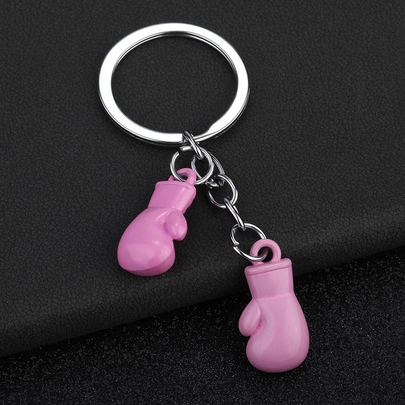 Unique Boxing Gloves Keychain Personalized Simulation Fitness Equipment Pendant For Men Women Couple Car Keys Pendant Gifts