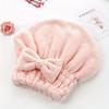 1 Pc Quick Drying Hair Cap, Hair Drying Towel, Absorbent Coral Fleece Bath Cap, Portable Shower Bow Cap