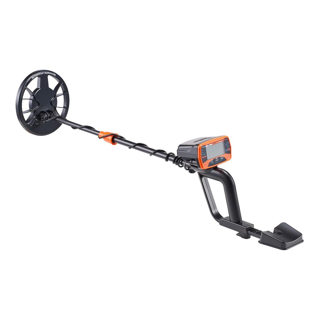 VEVOR Metal Detector for Adults, 203.2 mm, Professional High Accuracy Gold Detector, IP68 Waterproof Search Coil with Display, Headphones, 3 Modes