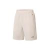 Li Ning Fitness Series Solid Color Logo Quick-Dry Sports Casual Shorts Men Shorts Oatmeal-Gray AKSS349-5