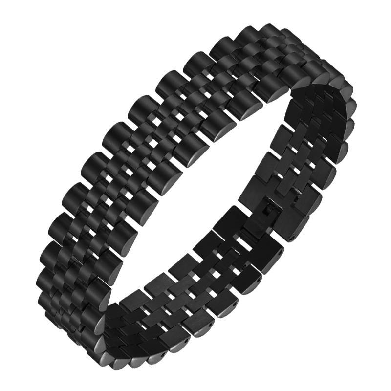 Stainless Steel Geometric 5-Bead Bracelet Men Women Titanium Adjustable Health Jewelry