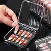 10Pcs Clear Press On Nail Organizer Case For Nail Art Business And Salon Storage False Nail Display Acrylic Box