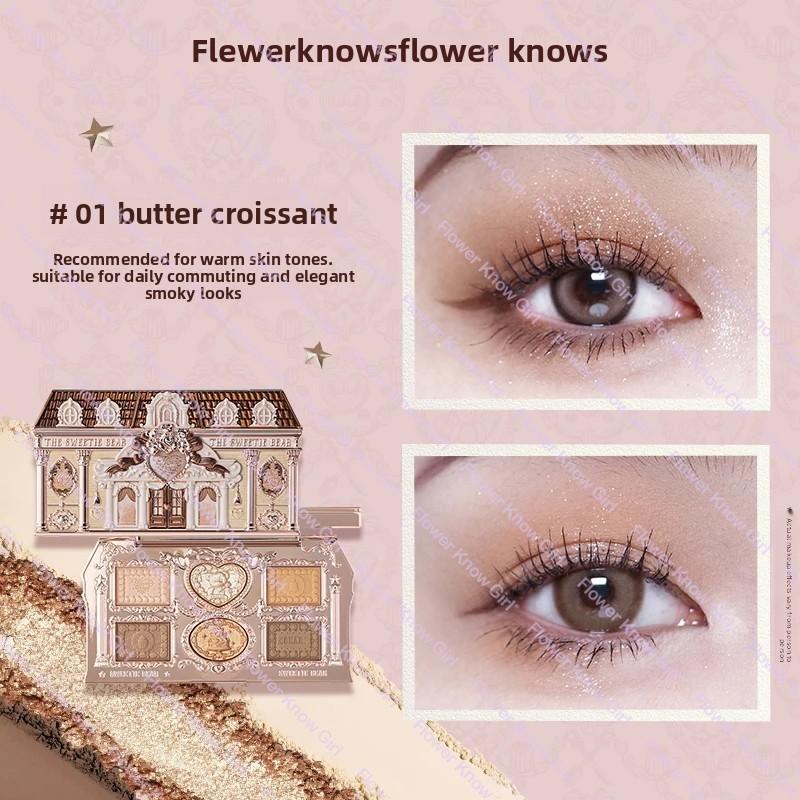 Flower Knows Палитра теней для век Черный Лебедь Балет Матовая Мелкий блеск Жемчужный Палитра для лица 6 цветов Блестящие тени для век