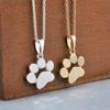 Women Cute Pets Dogs Footprints Cat Paw Pendant Chain Necklace Jewelry