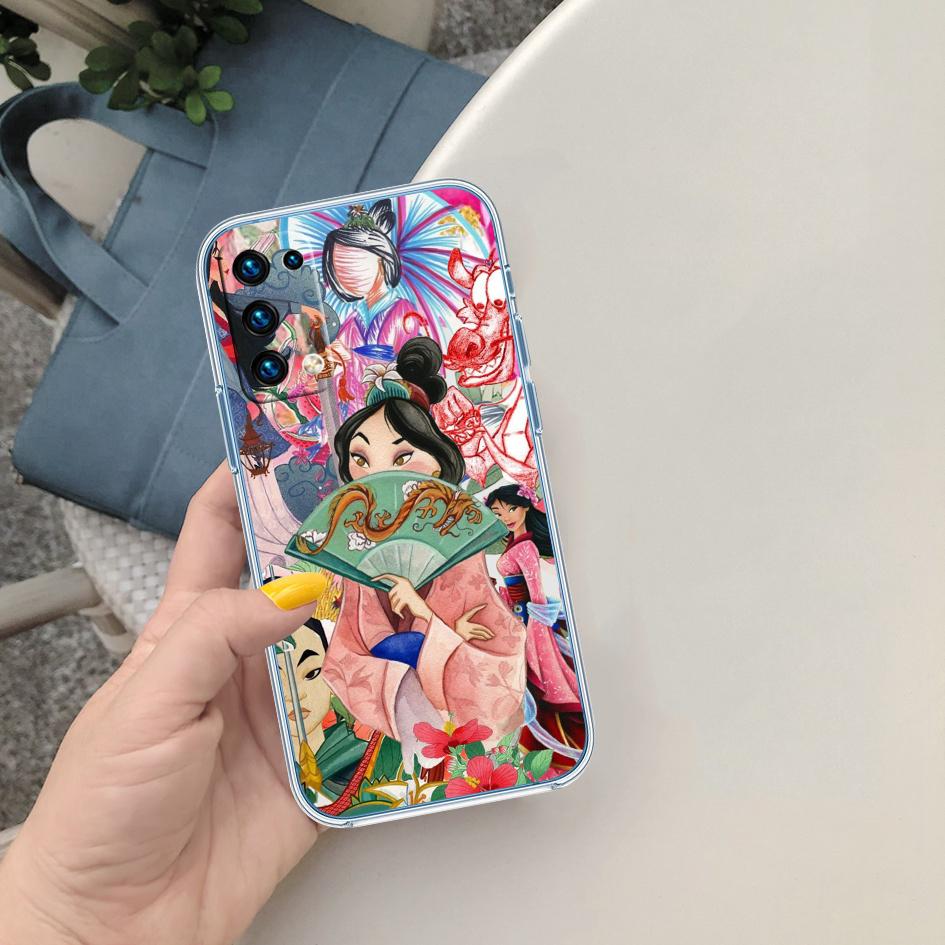 CJ89 Princess Mulan Soft Shell Transparent Phone Case for Motorola Moto G7 G8 G9 G84 G85 G73 G24 G15 Z2 Play Power Plus