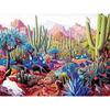 DIY полная круглая алмазная живопись вышивка крестиком пейзаж с кактусом декоративное рукоделие Алмазная вышивка мозаика ручная работа