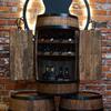 Casier à vin - Creative Cooper - Tonneau en bois - 80x50 cm - Finition wengé - Style vintage