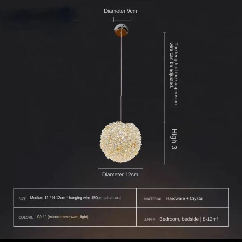 Теплый романтический свет и роскошный прикроватный светильник, современный стиль, высококачественная хрустальная люстра, длинная лампа для коридора спальни