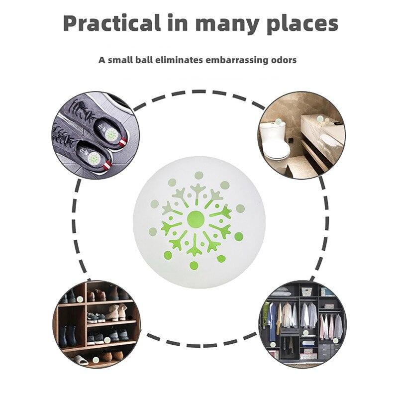 12/1 шт. Дезодорирующие шарики-освежители для обуви Многофункциональные освежители с ароматом жасмина Обувь Обувной шкаф Туалет Дезодорация KTY