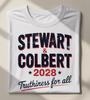ГОРЯЧАЯ НОВИНКА Jon Stewart и Stephen Colbert 2028 Истинность для всех Футболка Смешная Унисекс Футболка