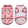 Christmas Pet Dog Clothes For Small Medium Dogs Cat Breathable Puppy Xmas Deer Print Vest T-shirt French Bulldog Pug Costumes