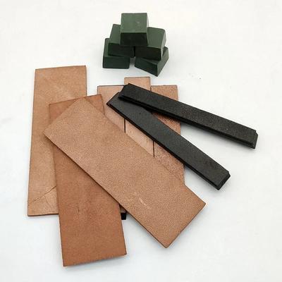 Натуральная коровья кожа, точилка, воск, шлифовка, полировальная паста, хонинговальный ремень с базовой кожаной машинкой, точилка для ножей
