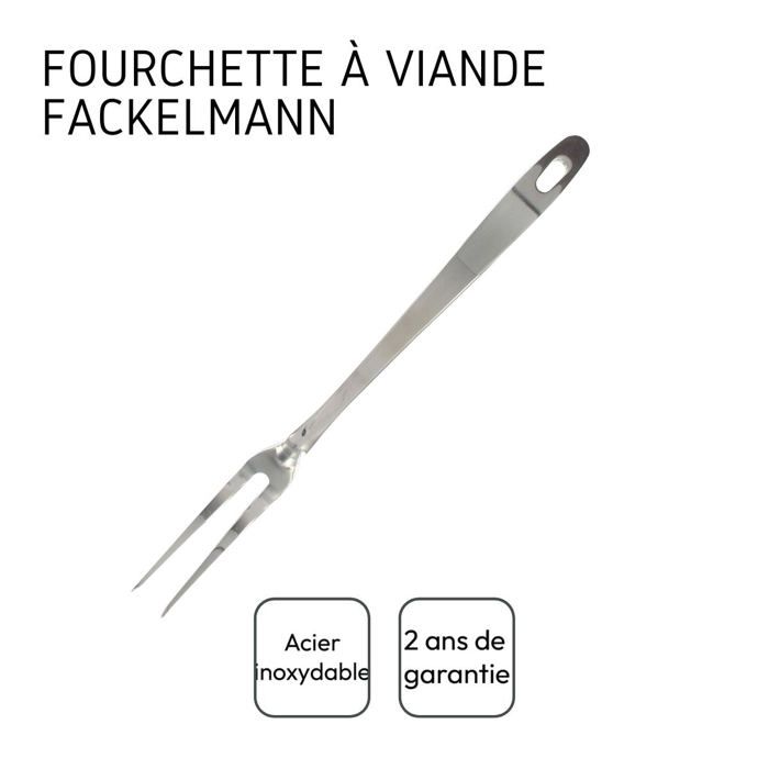 Fourchette à viande et pour barbecue 2 piques 30,5 cm fackelmann oxford