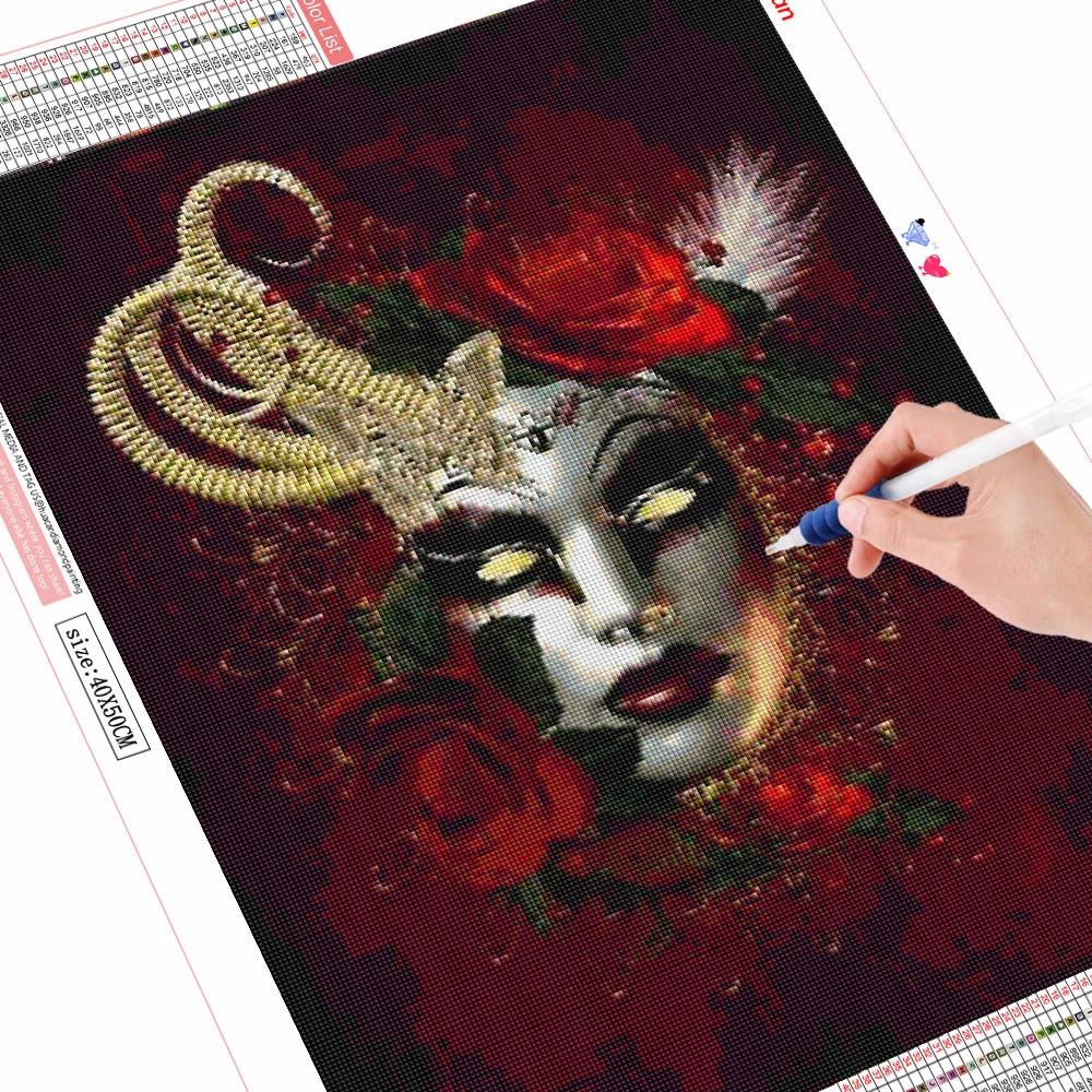 Набор для алмазной живописи, маска, картины из страз, 5D DIY, Алмазная вышивка, вышивка крестиком, портретная мозаика, настенное искусство