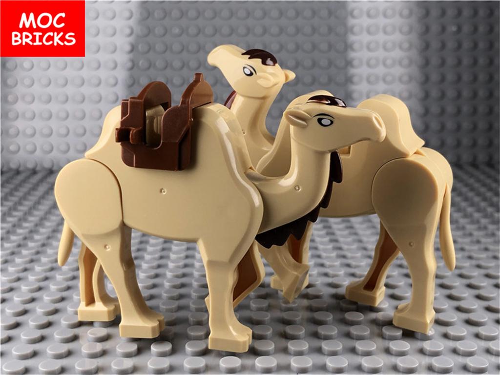 2 шт. Кубики MOC Животное Верблюд Пустынный Принц Приключение Фильм Город Модель Строительные Блоки Образовательные Игрушки Детские Подарки