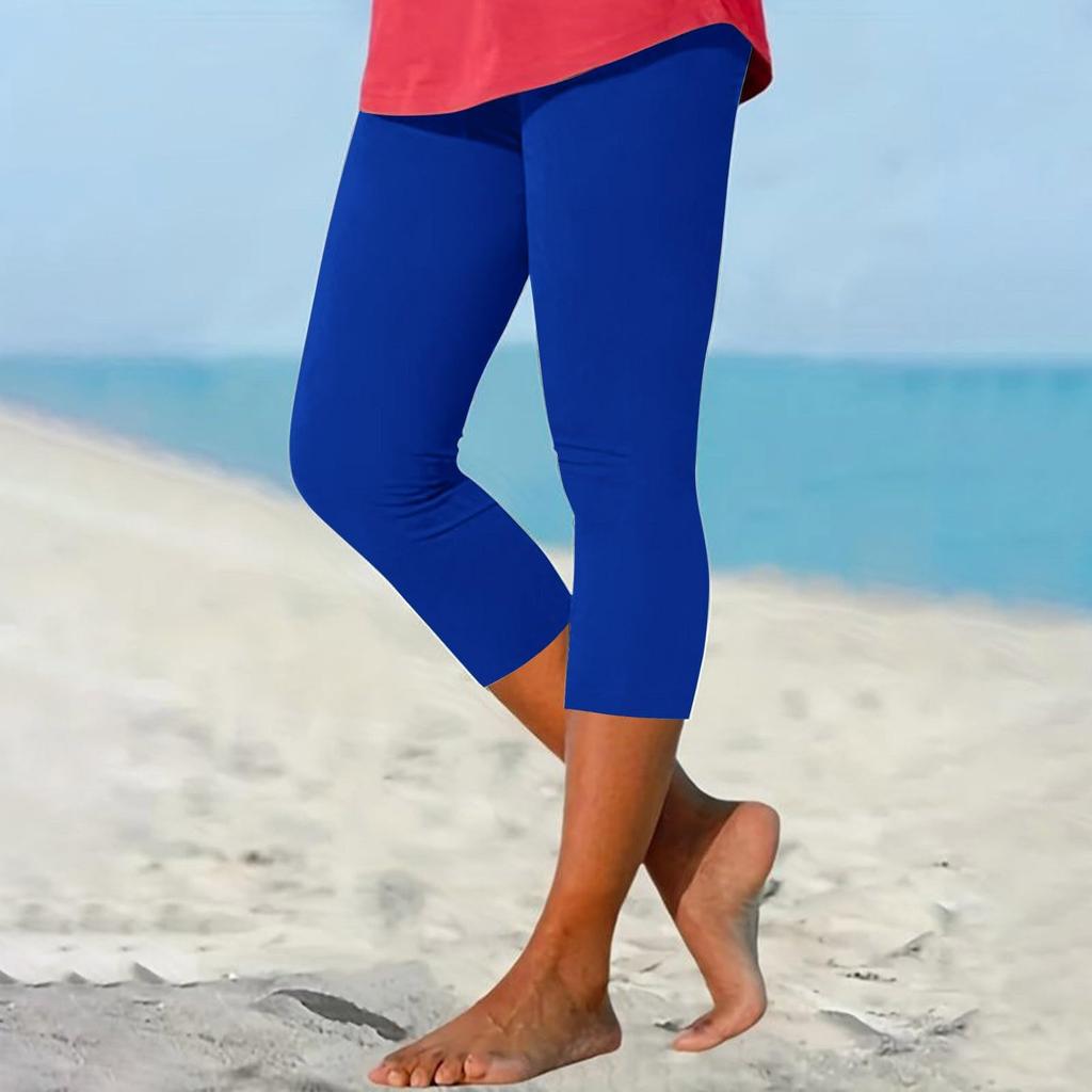 Женские модные однотонные повседневные обтягивающие брюки для йоги 7/10