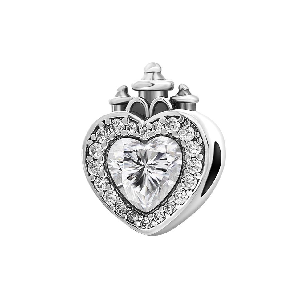 Серебро 925 пробы, Зеленый, Розовый, Синий, Бусина в форме сердца, Подвеска, Подходит для европейского браслета, Аксессуары для DIY, Тонкие ювелирные изделия