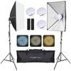 Трехцветный светодиодный софтбокс FOSITAN, три цвета, 2800K - 5700K, теплые режимы света, дистанционное управление, 50x70 см, комплект фотографического освещения, 2800K - 5700K, фотография