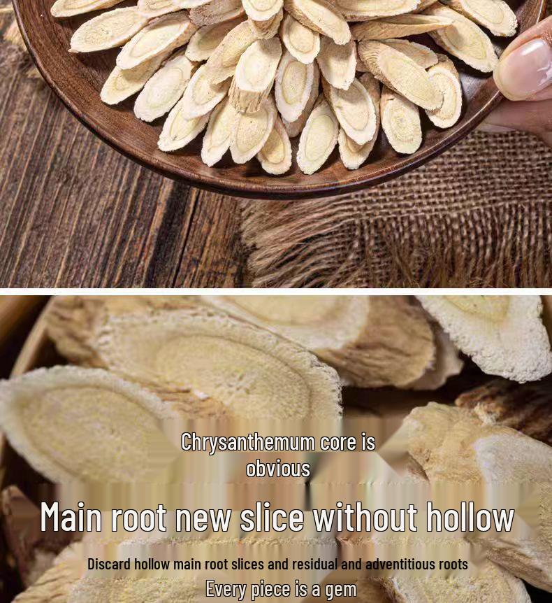 Настоящий дикий астрагал ганьсуский 500 г - Премиальный китайский травяной лекарственный препарат в ломтиках для супа и настоя