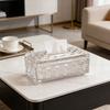 Minimalist Glass Tissue Dispenser Napkin Holder Elegant Paper Towel Organizer for Living Space Or Workspaces